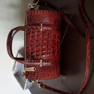 Brahmin Pecan Barrel Handbag Crossbody